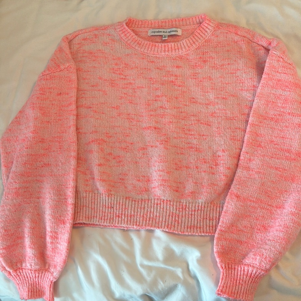 EUC cropped cupcakes and cashmere sweater